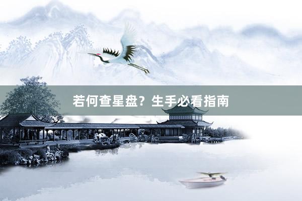 若何查星盘？生手必看指南
